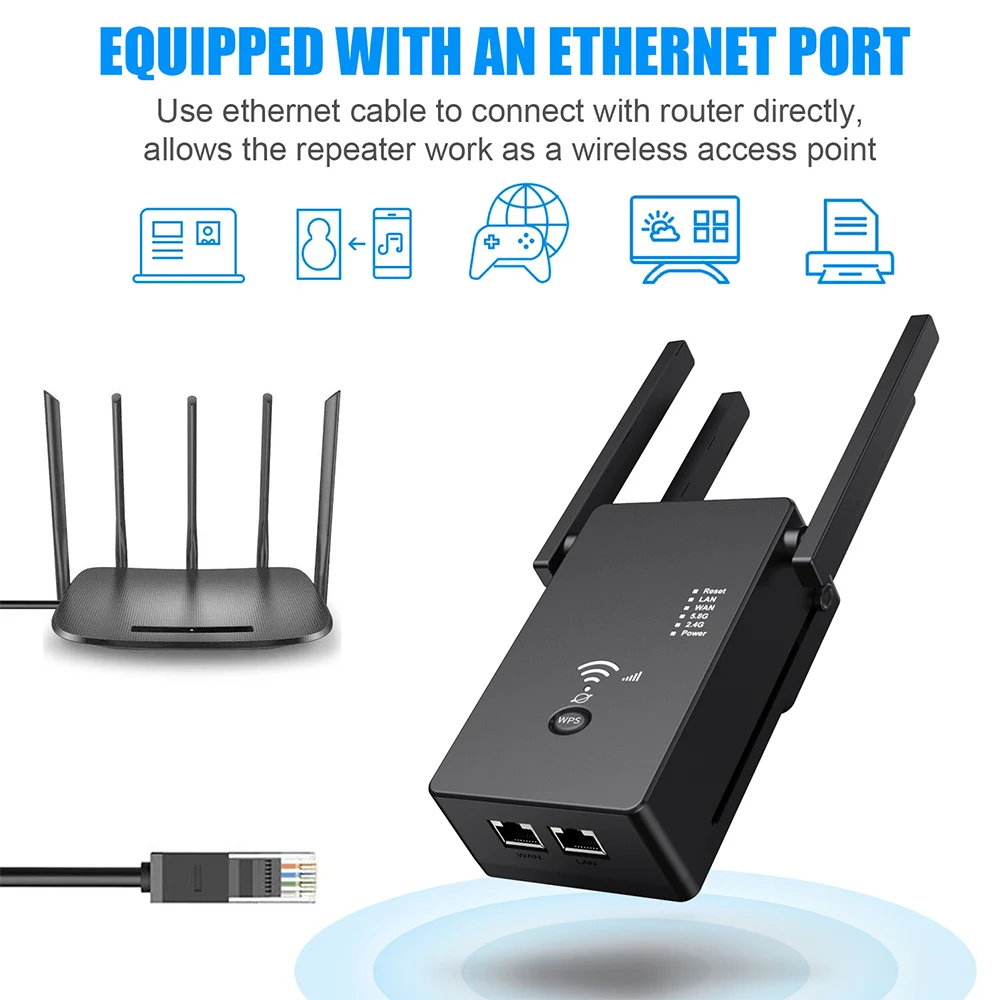 AC1200 1200Mbps Dual Band 4x3dBi Wireless WIFI Range Router Repeater Signal External Antenna for Factory Community Street
AC1200 1200Mbps Dual Band 4x3dBi Wireless WIFI Range Router Repeater Signal External Antenna for Factory Community Street