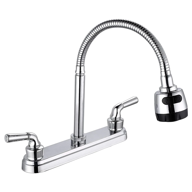 Смеситель для кухонной раковины RV с 2 ручками, Поворотный кухонный кран из нержавеющей стали с 3 отверстиями на 360 градусов, смеситель для кух...
Смеситель для кухонной раковины RV с 2 ручками, Поворотный кухонный кран из нержавеющей стали с 3 отверстиями на 360 градусов, смеситель для кух...