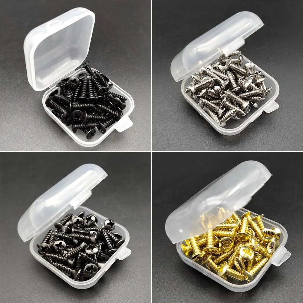 50PCS Guitar Pickguard Scratchplate Screws With Box For ST Electric Guitar Bass Guard Plate Mounting Screws 3*12mm With Box
50PCS Guitar Pickguard Scratchplate Screws With Box For ST Electric Guitar Bass Guard Plate Mounting Screws 3*12mm With Box