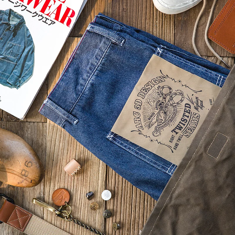 Maden men's loose tapered washed blue jeans casual fashion street middle waist big back pocket jeans men
Maden men's loose tapered washed blue jeans casual fashion street middle waist big back pocket jeans men