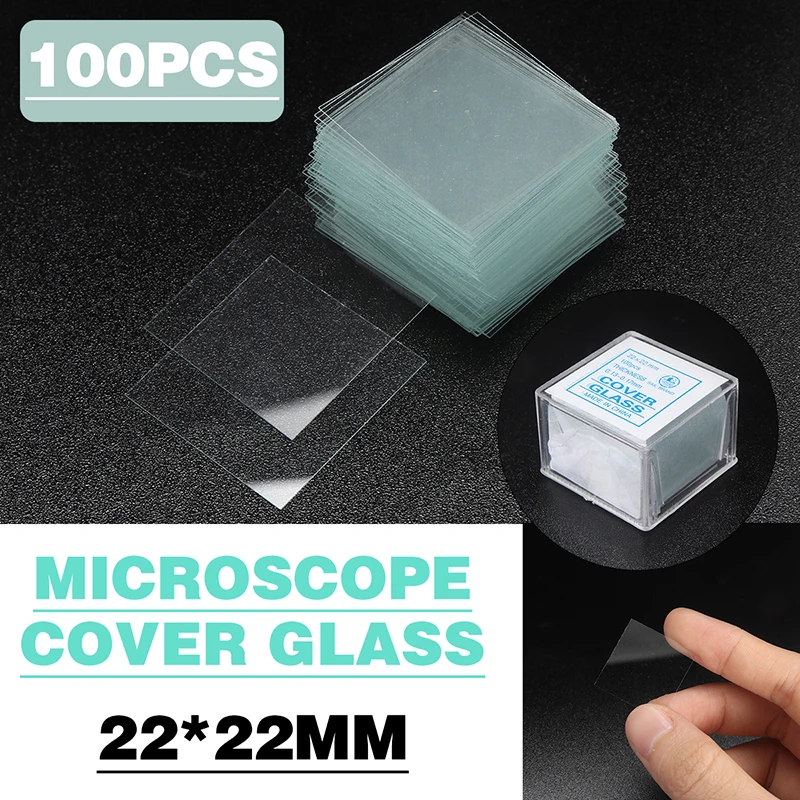 100pcs 22*22mm Square Microscope Cover Glass Set School Education Lab Replacement Tool Blank Coverslip Slides Lab Supplies
100pcs 22*22mm Square Microscope Cover Glass Set School Education Lab Replacement Tool Blank Coverslip Slides Lab Supplies
