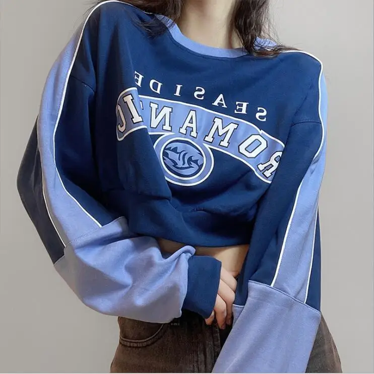 CON New Women's Loose Letter Printing Short Hoodie Fashion Female Casual Blue Clothes Autumn
CON New Women's Loose Letter Printing Short Hoodie Fashion Female Casual Blue Clothes Autumn