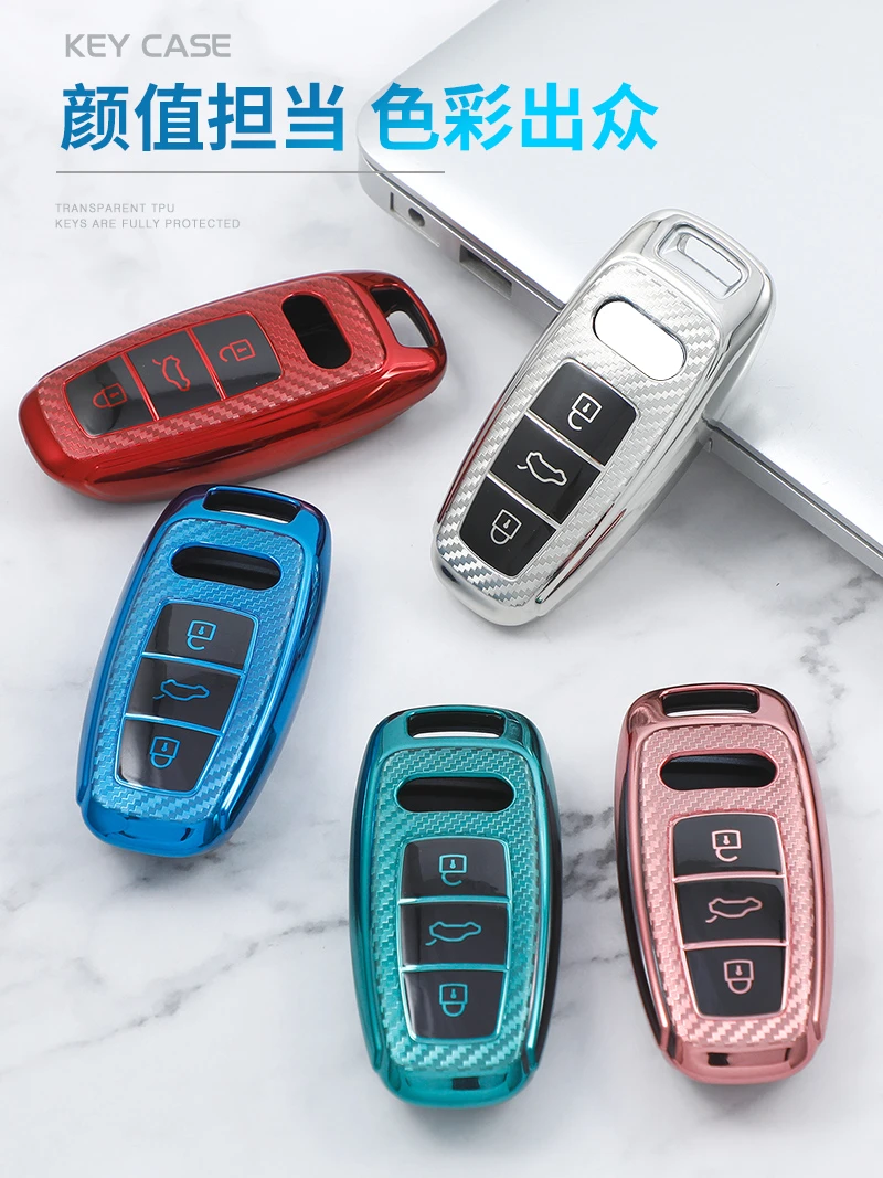 For Audi Key Cover Case Protector Carbon fiber TPU For Audi A6L A7 A8 Q8 E-tron C8 D5 2019 2020 Car Key Cover Holder Shell Skin
For Audi Key Cover Case Protector Carbon fiber TPU For Audi A6L A7 A8 Q8 E-tron C8 D5 2019 2020 Car Key Cover Holder Shell Skin