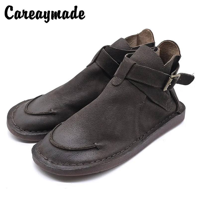 Careaymade-New color rubbed Soft Cow Leather Belt Buckle comfortable versatile flat sole personalized women's short boots
Careaymade-New color rubbed Soft Cow Leather Belt Buckle comfortable versatile flat sole personalized women's short boots