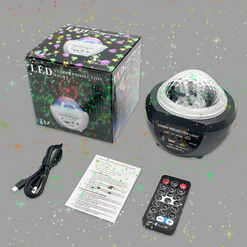 Colorful Bluetooth Music Starry Sky Projection Lamp USB Charging LED Night Light Atmosphere Music Player Galaxy Projector Lamp
Colorful Bluetooth Music Starry Sky Projection Lamp USB Charging LED Night Light Atmosphere Music Player Galaxy Projector Lamp