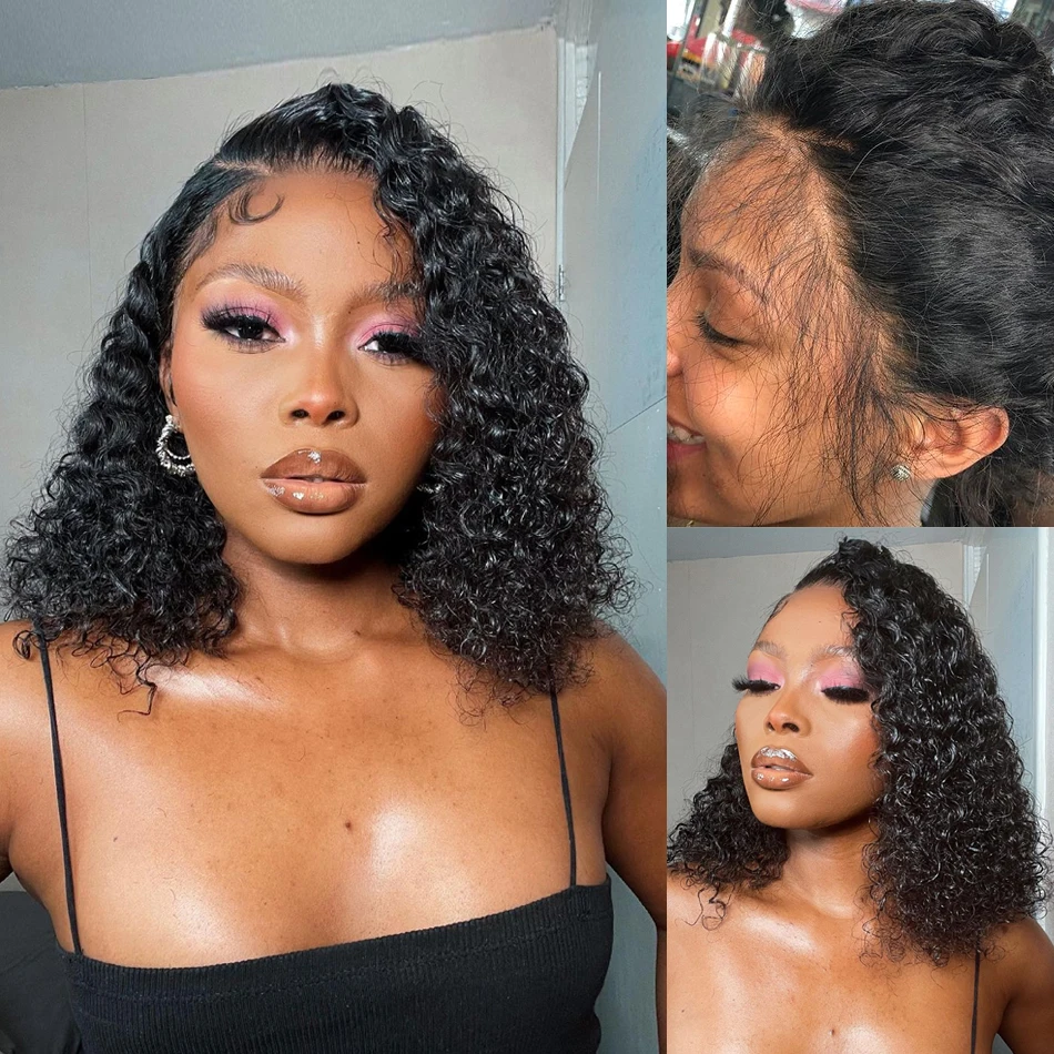 REMI Brazilian Kinky CurlyWave 13x4 Lace Frontal Human Hair Wigs 13X6 Transparent Water Curly 4x4 Short Bob Wig T Part For Women 
REMI Brazilian Kinky CurlyWave 13x4 Lace Frontal Human Hair Wigs 13X6 Transparent Water Curly 4x4 Short Bob Wig T Part For Women