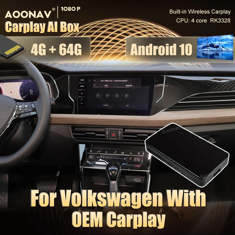 Carplay Ai Box Android 10,0 Box 4 + 64G беспроводной Carplay Android Auto Google для Volkswagen Lavida Tiguan Magotan PASSAT Lamando
Carplay Ai Box Android 10,0 Box 4 + 64G беспроводной Carplay Android Auto Google для Volkswagen Lavida Tiguan Magotan PASSAT Lamando