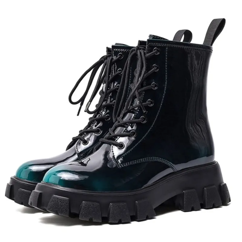 New Leather Thick Bottom Gradient Color Women Matin Boots Winter Lace-Up Fashion Ankle Booties England Retro High-Top Shoes
New Leather Thick Bottom Gradient Color Women Matin Boots Winter Lace-Up Fashion Ankle Booties England Retro High-Top Shoes