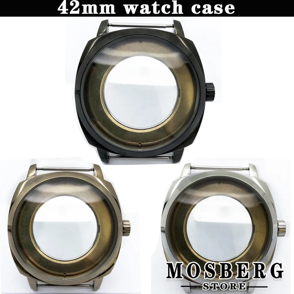 42mm Watch Case Silver Black Solid 316L Stainless Steel For NH35 NH36 ETA2836 Miyota 8215 8205 821A Watches Accessories Parts
42mm Watch Case Silver Black Solid 316L Stainless Steel For NH35 NH36 ETA2836 Miyota 8215 8205 821A Watches Accessories Parts