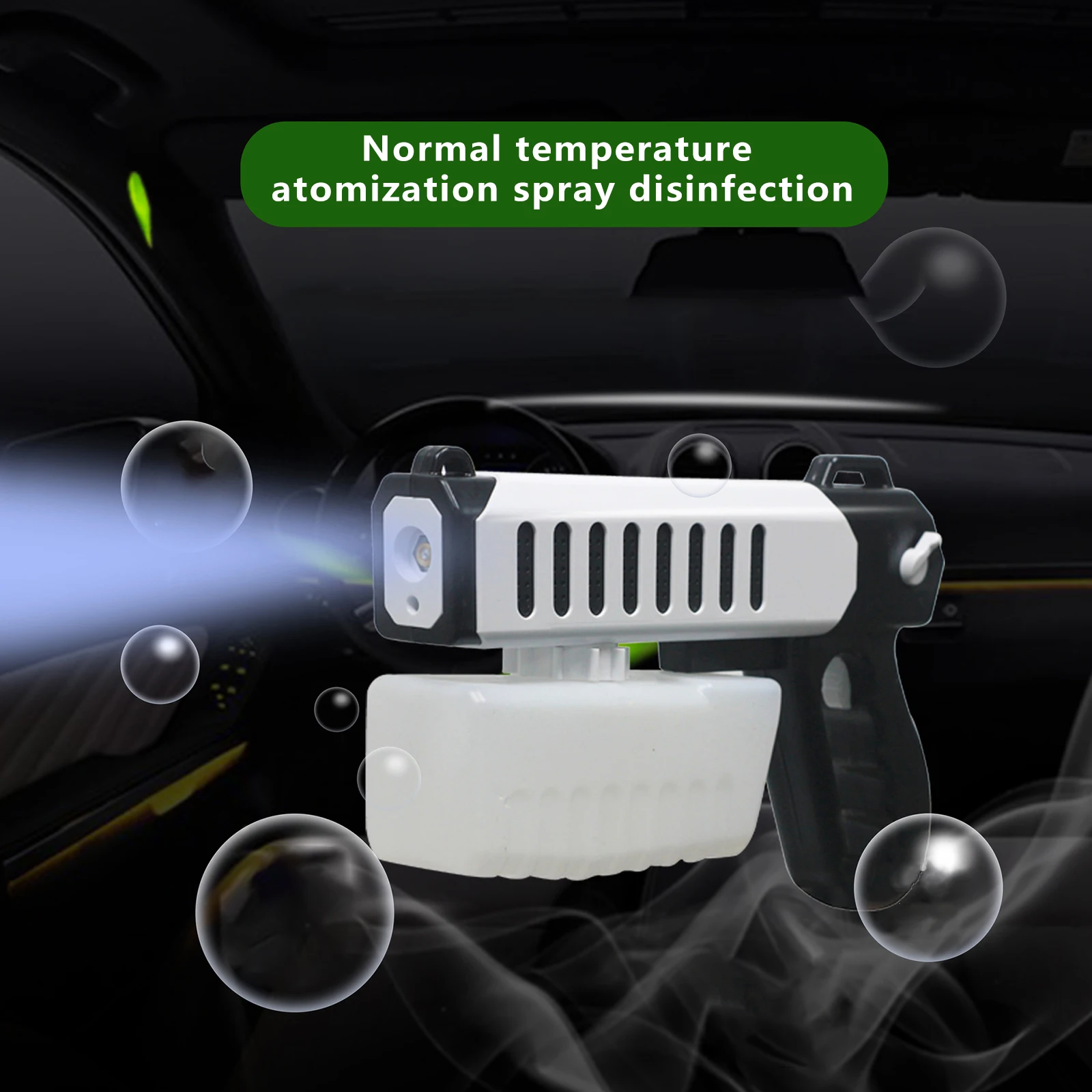 800ml Disinfectant Mist Gun, Handheld Rechargeable Blue Lights Nano Sprayer Fogger for Home, Office, School or Garden Use
800ml Disinfectant Mist Gun, Handheld Rechargeable Blue Lights Nano Sprayer Fogger for Home, Office, School or Garden Use