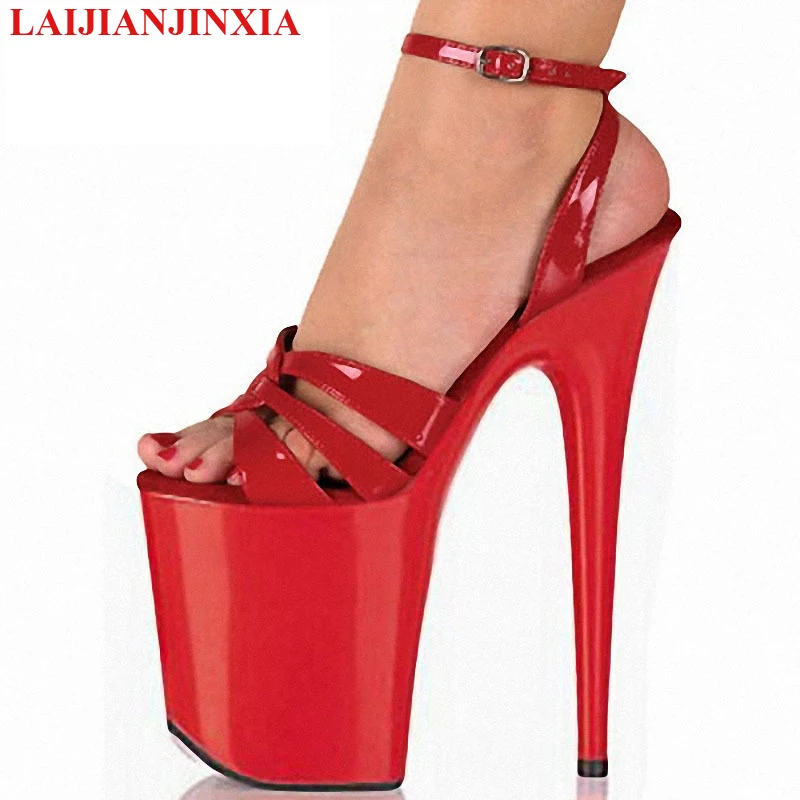 LAIJIANJINXIA New high heel platform sandals Patent Leathe open-toed shoes sexy red bride wedding shoes 23 cm superfine heels
LAIJIANJINXIA New high heel platform sandals Patent Leathe open-toed shoes sexy red bride wedding shoes 23 cm superfine heels