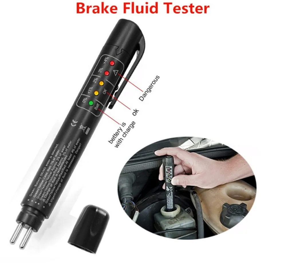 Auto Car Brake Fluid Tester Check Fluid Quality 5LED Indicator For DOT3/DOT4/DOT5.1 Car Diagnostics Testing Automotive Pen
Auto Car Brake Fluid Tester Check Fluid Quality 5LED Indicator For DOT3/DOT4/DOT5.1 Car Diagnostics Testing Automotive Pen