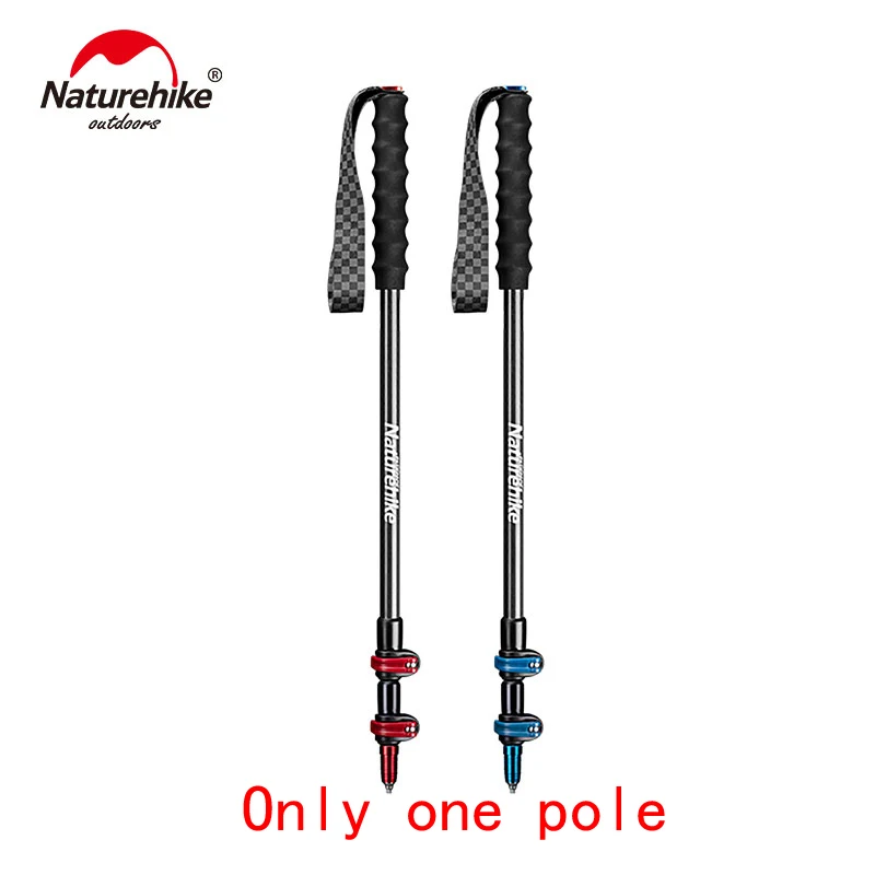 Naturehike Lightweight Carbon Fiber Three-section External Lock Trekking Poles Hiking Mountaineering Portable Cane NH19S010-T | Спорт и