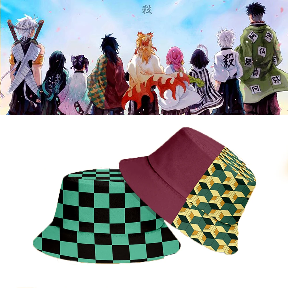 Anime Demon slayer Fisherman hat Cosplay prop Casual Beach Sun cap Kimetsu no yaiba
Anime Demon slayer Fisherman hat Cosplay prop Casual Beach Sun cap Kimetsu no yaiba