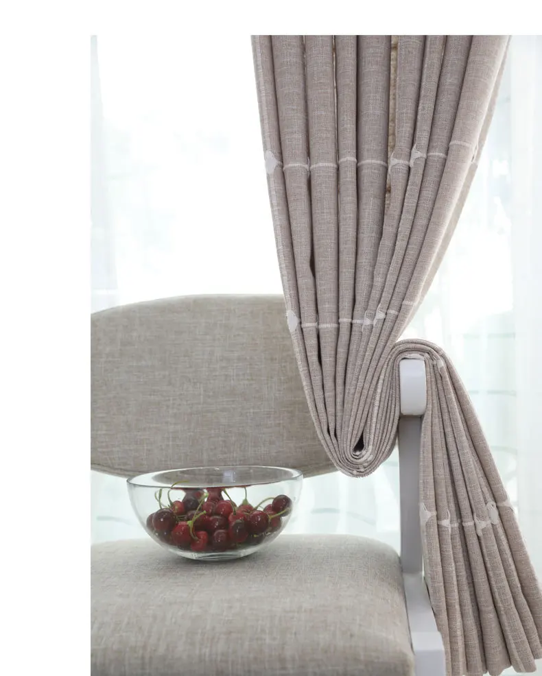 Modern Minimalist Curtains for Living Room for Bedroom Wild Linen Lattice Embroidered Curtains Treatment Home Decoration Custom 
Modern Minimalist Curtains for Living Room for Bedroom Wild Linen Lattice Embroidered Curtains Treatment Home Decoration Custom