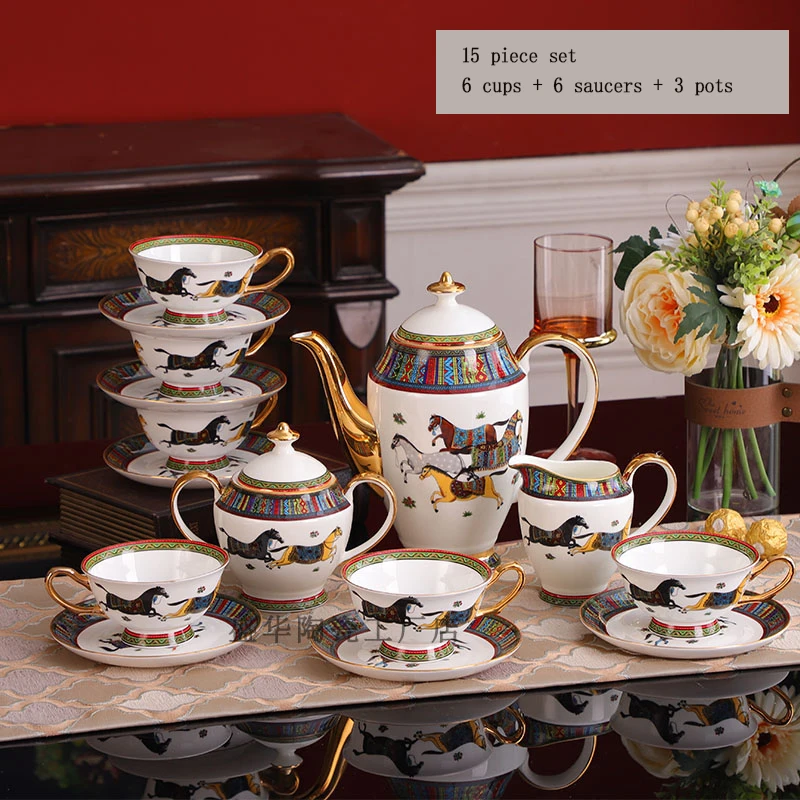 High Quality Bone China Coffee Set Dinner Plate Cup Saucer Fruit Teapot Creamer Sugar Bowl Dining
High Quality Bone China Coffee Set Dinner Plate Cup Saucer Fruit Teapot Creamer Sugar Bowl Dining