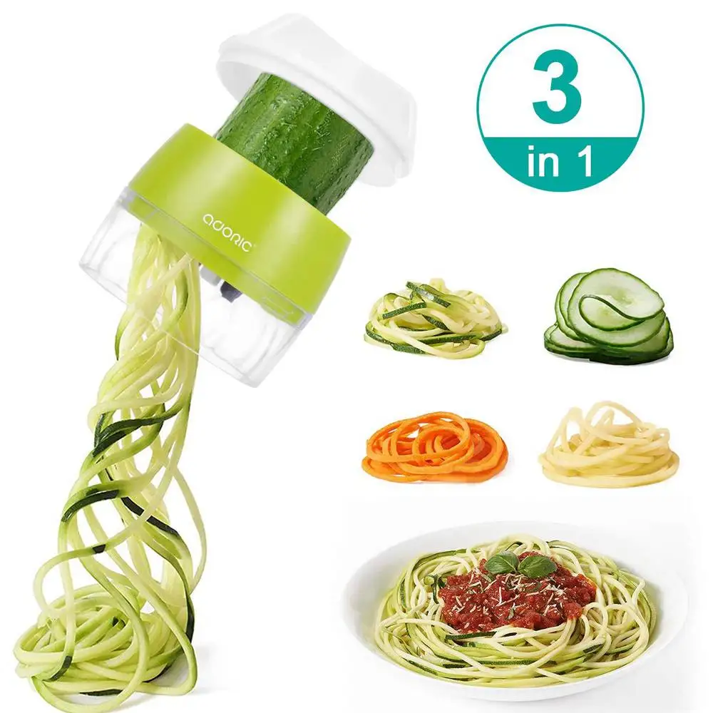 Handheld Spiralizer Vegetable Fruit Slicer 3 in 1 Adjustable Spiral Grater Cutter Salad Tools Zucchini Noodle Spaghetti Maker
Handheld Spiralizer Vegetable Fruit Slicer 3 in 1 Adjustable Spiral Grater Cutter Salad Tools Zucchini Noodle Spaghetti Maker