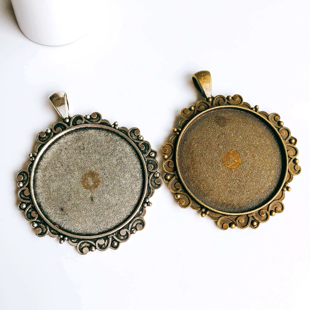 5pcs/lot 35mm Necklace Pendant Setting Antique Bronze Silver Glass Cabochon Blank Base Supplies for Jewelry Finding T24
5pcs/lot 35mm Necklace Pendant Setting Antique Bronze Silver Glass Cabochon Blank Base Supplies for Jewelry Finding T24