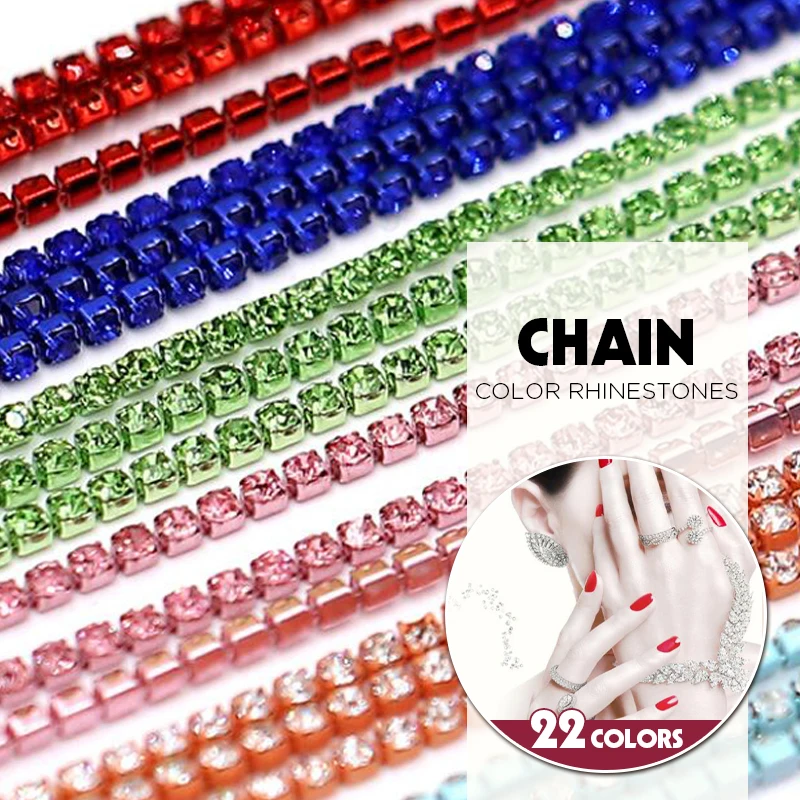 10m Rhinestone Cup Chain Shiny Colorful Crystal Plated Silver Base Crystal Crafts/Garment/Bag/Jewelry DIY Accessories Trim
10m Rhinestone Cup Chain Shiny Colorful Crystal Plated Silver Base Crystal Crafts/Garment/Bag/Jewelry DIY Accessories Trim