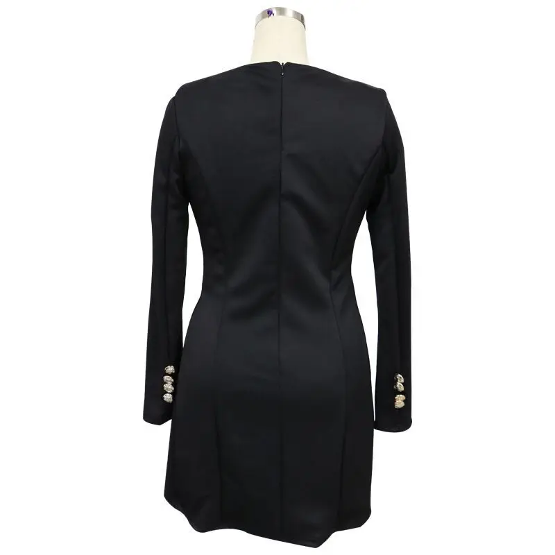 Spring Dress Clothing Mujer Bodycon Dress Autmn Women Full Sleeve Double-breasted Dresses Work Wear Vestido Femme
Spring Dress Clothing Mujer Bodycon Dress Autmn Women Full Sleeve Double-breasted Dresses Work Wear Vestido Femme