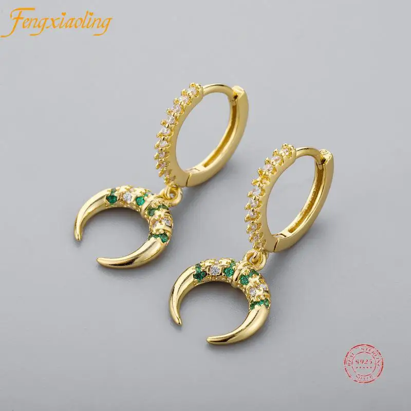 Fengxiaoling Color Zircon Drop Earrings For Women 925 Sterling Silver Pretty Moon Office/career Vintage Earrings Fashion Jewelry
Fengxiaoling Color Zircon Drop Earrings For Women 925 Sterling Silver Pretty Moon Office/career Vintage Earrings Fashion Jewelry