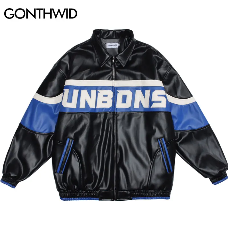 Hip Hop Winter Faux Leather Bomber Jacket Streetwear Vintage Color Block Patchwork Embroidery Zipper Coats Men Harajuku Jackets
Hip Hop Winter Faux Leather Bomber Jacket Streetwear Vintage Color Block Patchwork Embroidery Zipper Coats Men Harajuku Jackets