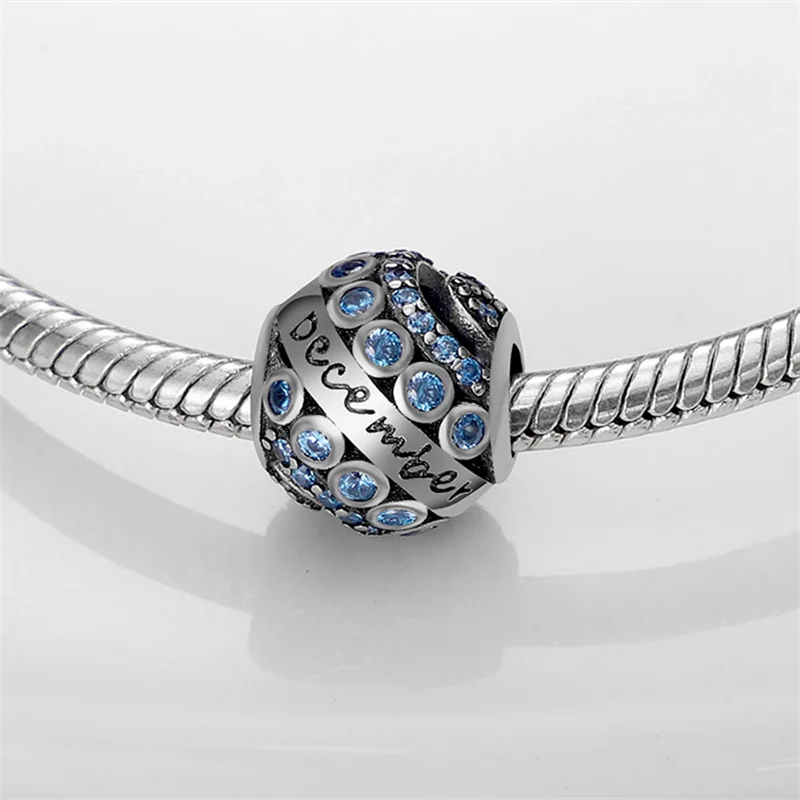 New Silver Birthstone Series December plata de ley Charm Bead Fits Original Pandora Bracelet Necklace Woman Fashion Jewelry Gift
New Silver Birthstone Series December plata de ley Charm Bead Fits Original Pandora Bracelet Necklace Woman Fashion Jewelry Gift