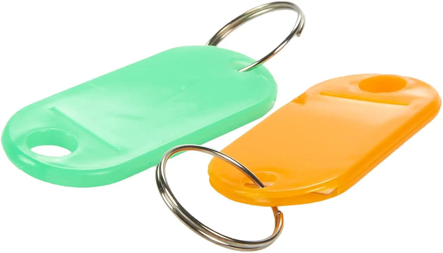 10 piece of key ring cover plastic tag-multi-color key ring cover tag set suitable for luggage, keys, pets
10 piece of key ring cover plastic tag-multi-color key ring cover tag set suitable for luggage, keys, pets