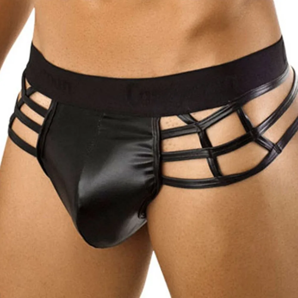 Cross Strap Thong Men Gay Hollow Bandage Underwear Low Waist Brief Men Bulge Pouch Jockstrap Man Sexy PU Leather Nightclub Pant
Cross Strap Thong Men Gay Hollow Bandage Underwear Low Waist Brief Men Bulge Pouch Jockstrap Man Sexy PU Leather Nightclub Pant