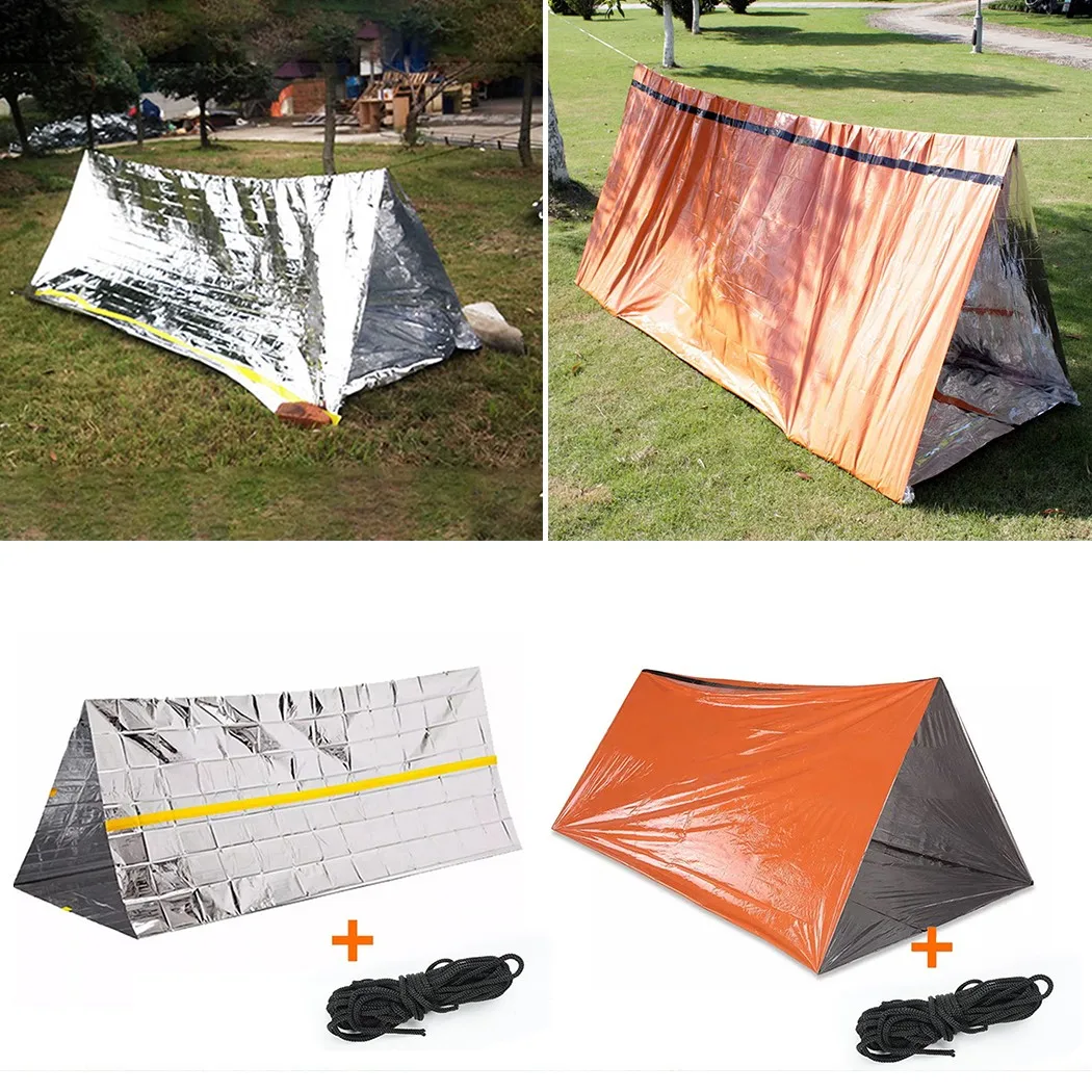 Outdoor PET Tent 240*152*90cm Waterproof Survival Thermal Mylar Emergency Sleeping Bag Camping Hiking Accessories
Outdoor PET Tent 240*152*90cm Waterproof Survival Thermal Mylar Emergency Sleeping Bag Camping Hiking Accessories