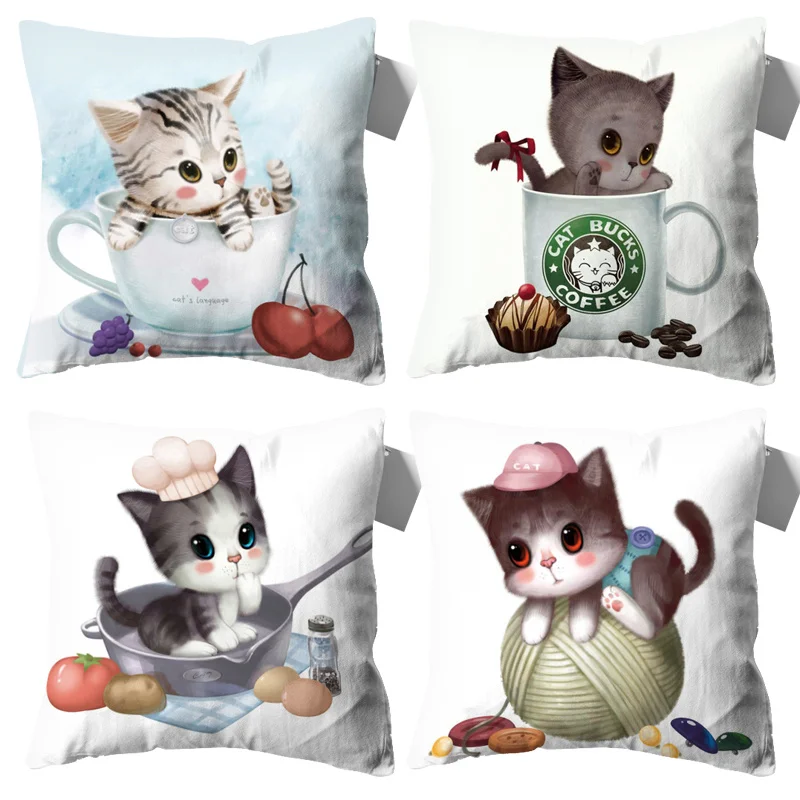 Cartoon Cat Pillow Covers Fall Decor Pillow Case Cushion Cover Cushions Decorative Cushions for Sofa Living Room Decoration
Cartoon Cat Pillow Covers Fall Decor Pillow Case Cushion Cover Cushions Decorative Cushions for Sofa Living Room Decoration
