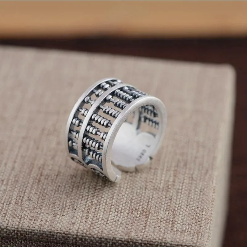 Retro Craft Ancient Chinese Abacus Big Domineering Opening Adjustable Men's Ring Silver Jewelry
Retro Craft Ancient Chinese Abacus Big Domineering Opening Adjustable Men's Ring Silver Jewelry