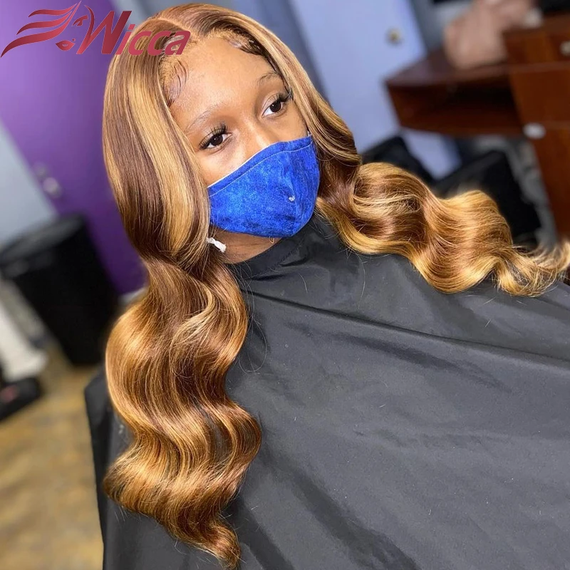 Highlight Colored Lace Front Human Hair Wigs 180% Ombre Colored PrePlucked Peruvian Wavy Remy Lace Frontal Wigs For Women
Highlight Colored Lace Front Human Hair Wigs 180% Ombre Colored PrePlucked Peruvian Wavy Remy Lace Frontal Wigs For Women