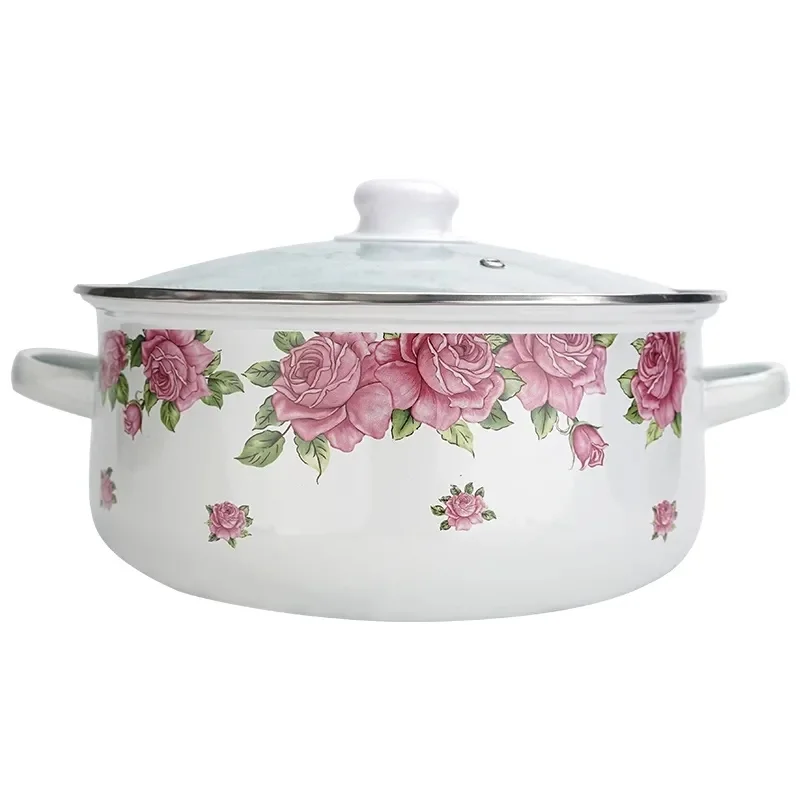 Enamel Enamel Soup Pot Noodle Pot Hot Pot Binaural Induction Cooker Flat-bottom Gas Household Stewing Soup Thickening Retro Old
Enamel Enamel Soup Pot Noodle Pot Hot Pot Binaural Induction Cooker Flat-bottom Gas Household Stewing Soup Thickening Retro Old