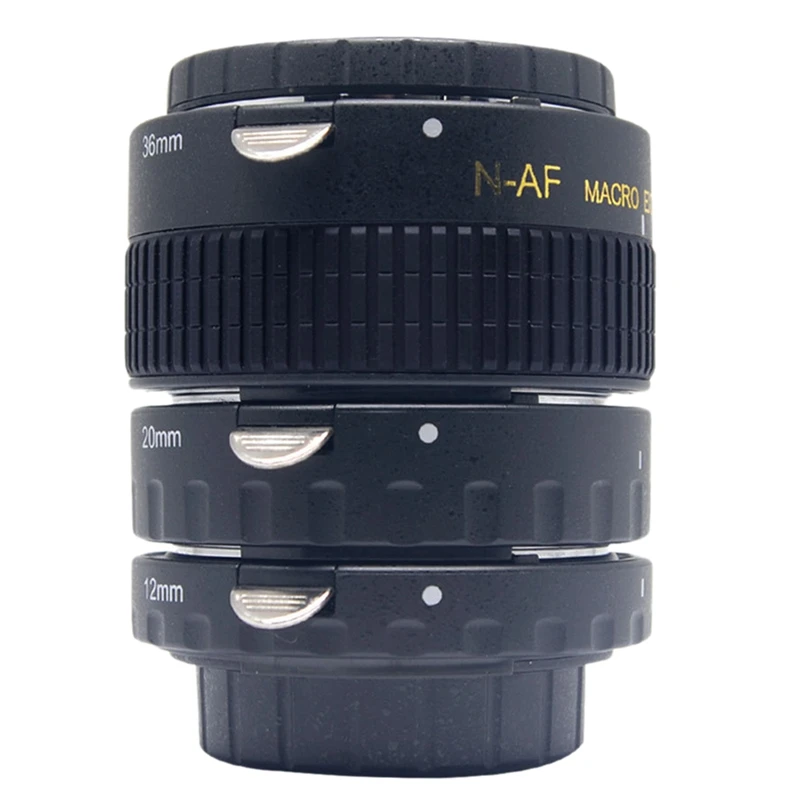Macro Extension Tube,12mm+20mm+36mm Metal Bayonet Automatic Macro Extension Tube Set for Nikon Cameras Extension Tube
Macro Extension Tube,12mm+20mm+36mm Metal Bayonet Automatic Macro Extension Tube Set for Nikon Cameras Extension Tube
