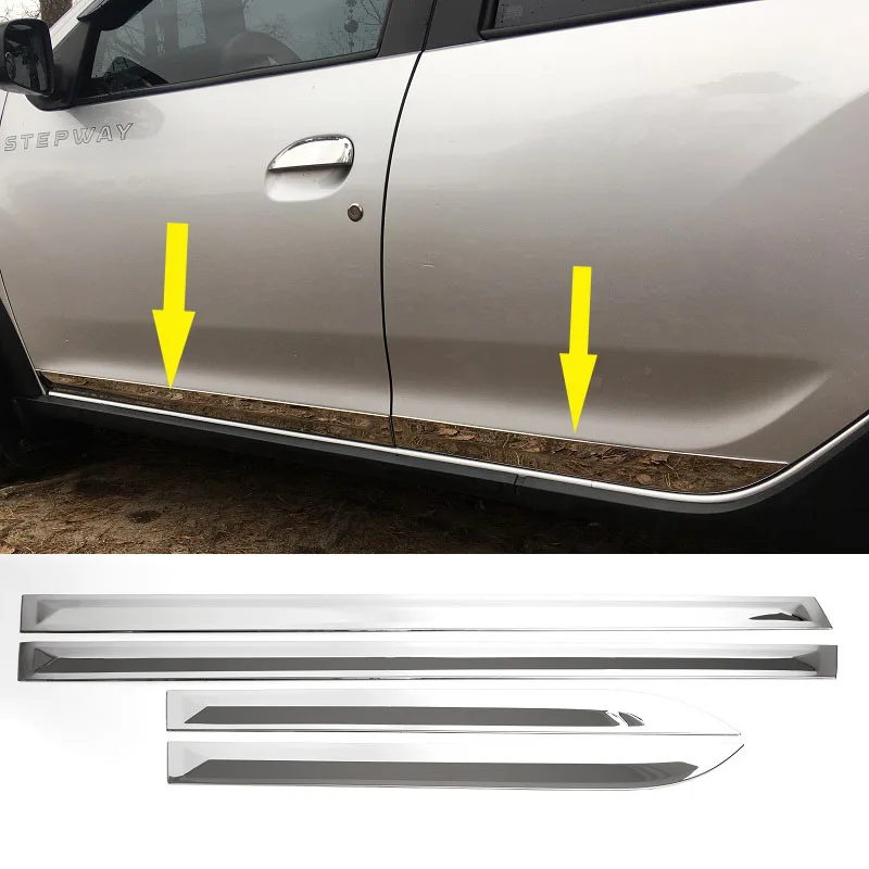 Хромированные молдинги дверей накладки из нержавеющей стали для Renault Sandero Stepway II