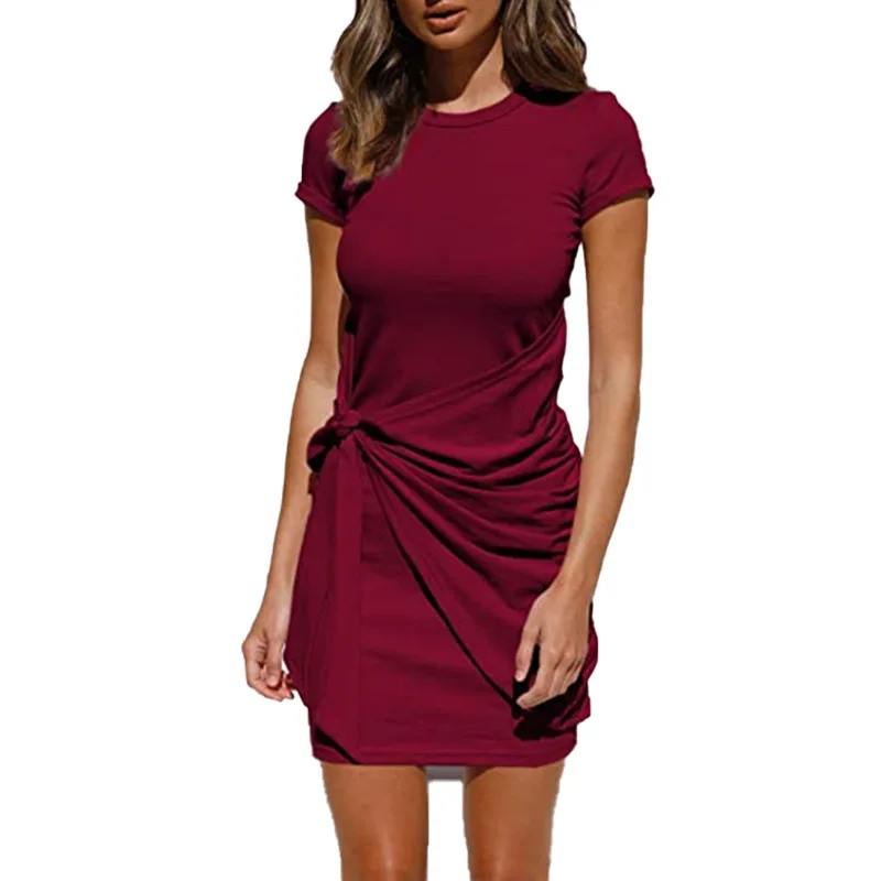Ladies Slim Dress Fashion Short Sleeve Vest Pure Color Dress Casual Commuter Multicolor Long Street Dress Women
Ladies Slim Dress Fashion Short Sleeve Vest Pure Color Dress Casual Commuter Multicolor Long Street Dress Women