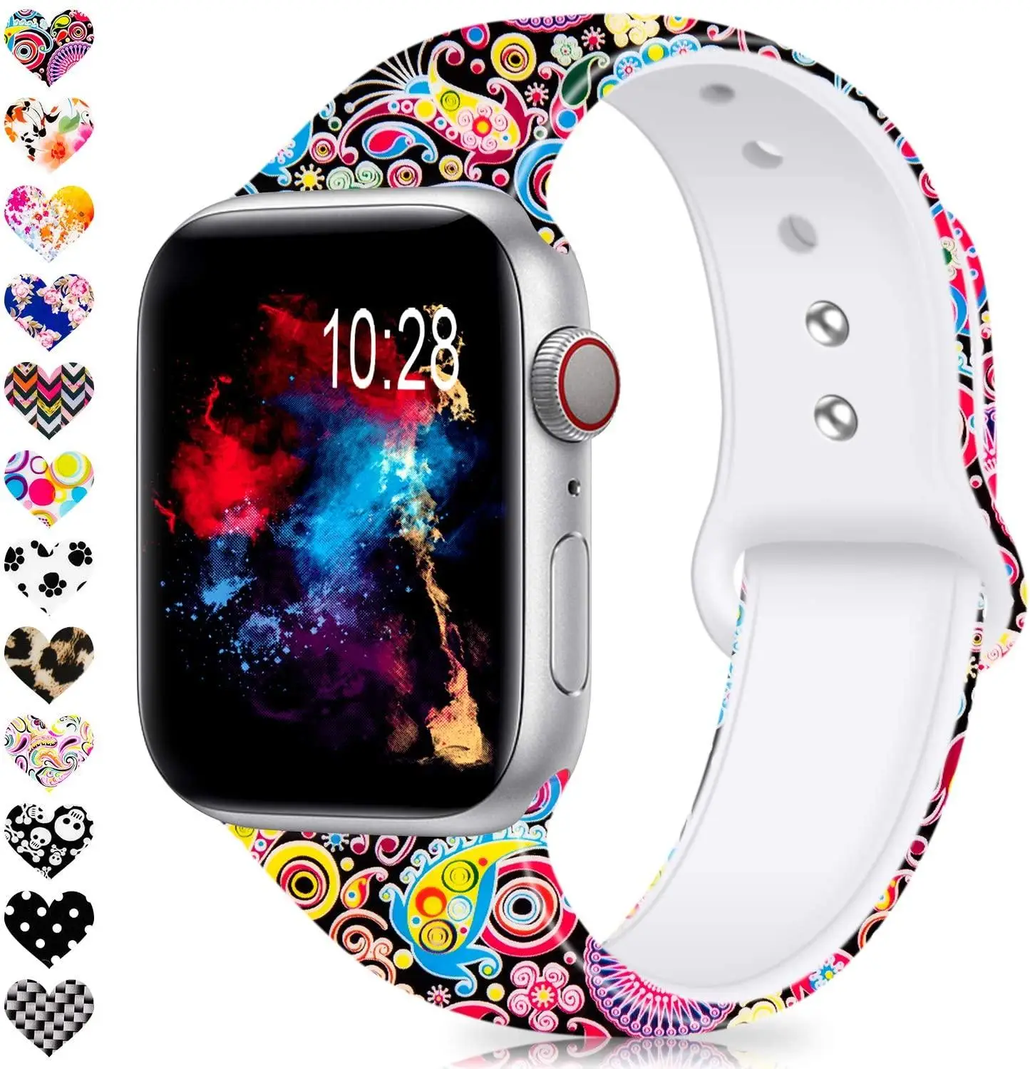 Ремешок силиконовый для apple watch band 40 мм 44 мм, браслет с принтом для iWatch band 38 мм 42 мм, Apple watch 5 4 3 se 6
Ремешок силиконовый для apple watch band 40 мм 44 мм, браслет с принтом для iWatch band 38 мм 42 мм, Apple watch 5 4 3 se 6