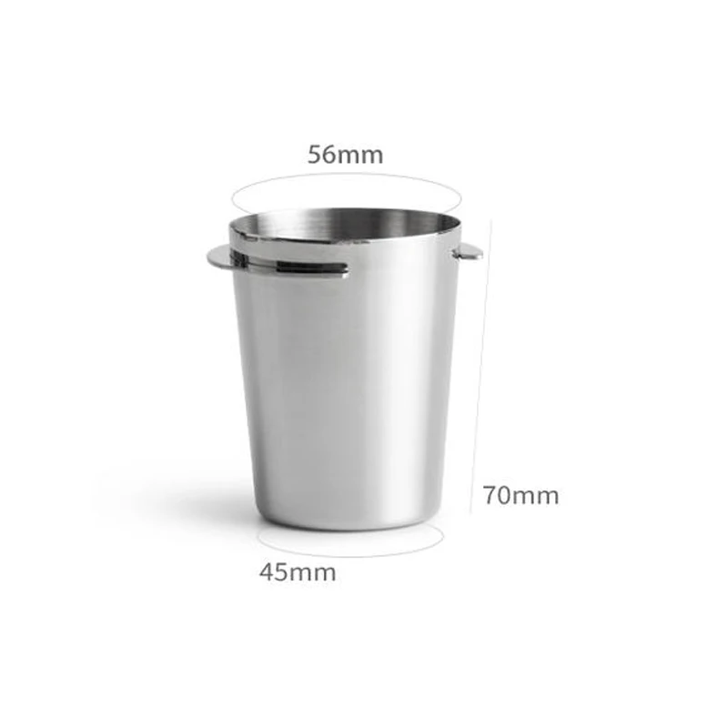 Stainless Steel Dosing Cup Coffee Sniffing Mug Powder Feeder for 58mm Espresso Machine Portafilter Coffee Tamper 
Stainless Steel Dosing Cup Coffee Sniffing Mug Powder Feeder for 58mm Espresso Machine Portafilter Coffee Tamper