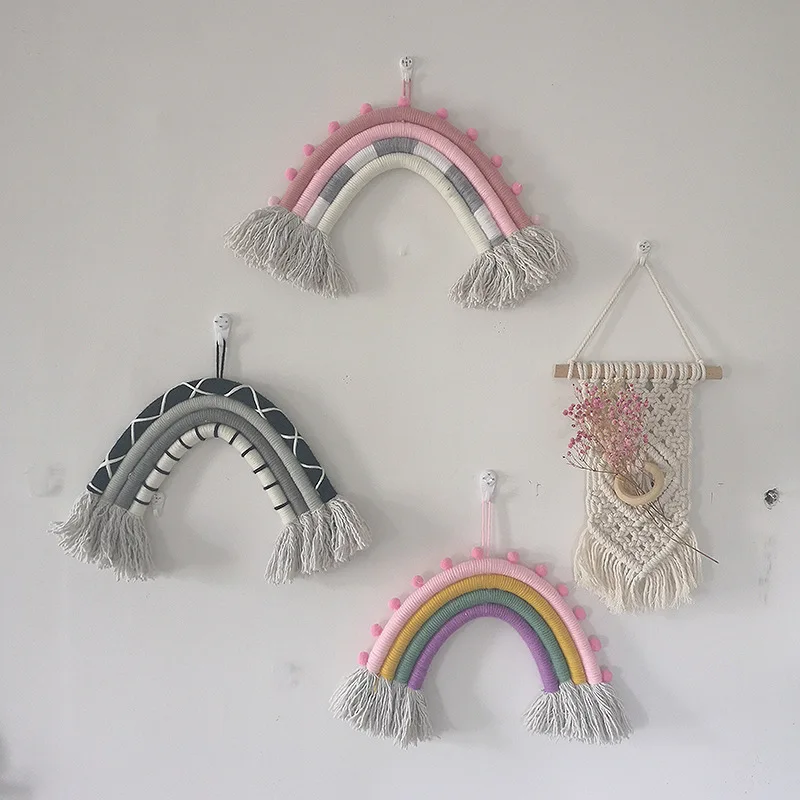 Boho Rainbow Macrame Wall Hanging Woven Rainbow Wall Hanging For Home Decor Nursery Kids Room Decoration kawaii Wall Decor
Boho Rainbow Macrame Wall Hanging Woven Rainbow Wall Hanging For Home Decor Nursery Kids Room Decoration kawaii Wall Decor