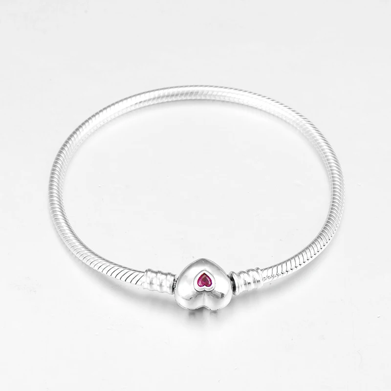 2018 New pink CZ heart shape 925 Sterling Silver round for womens gift Charm snake bone chain Bracelets luxury jewelry
2018 New pink CZ heart shape 925 Sterling Silver round for womens gift Charm snake bone chain Bracelets luxury jewelry