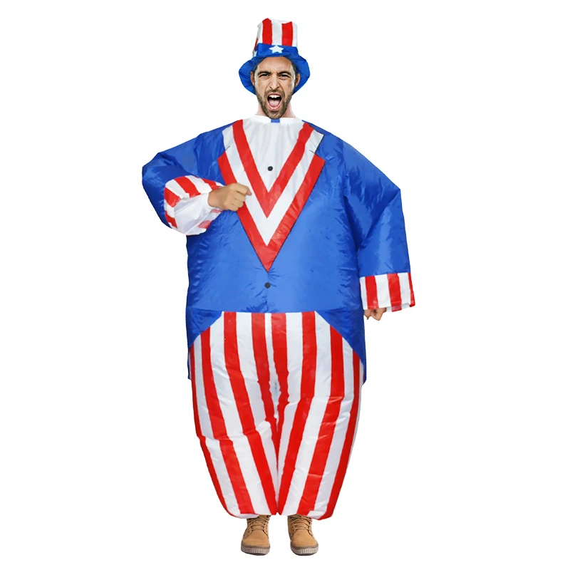 Blue Red Striped Uncle Sam Inflatable Costumes Adult Halloween Cosplay Costume Carnival Festive Party Mascot Role Play Disfraz
Blue Red Striped Uncle Sam Inflatable Costumes Adult Halloween Cosplay Costume Carnival Festive Party Mascot Role Play Disfraz