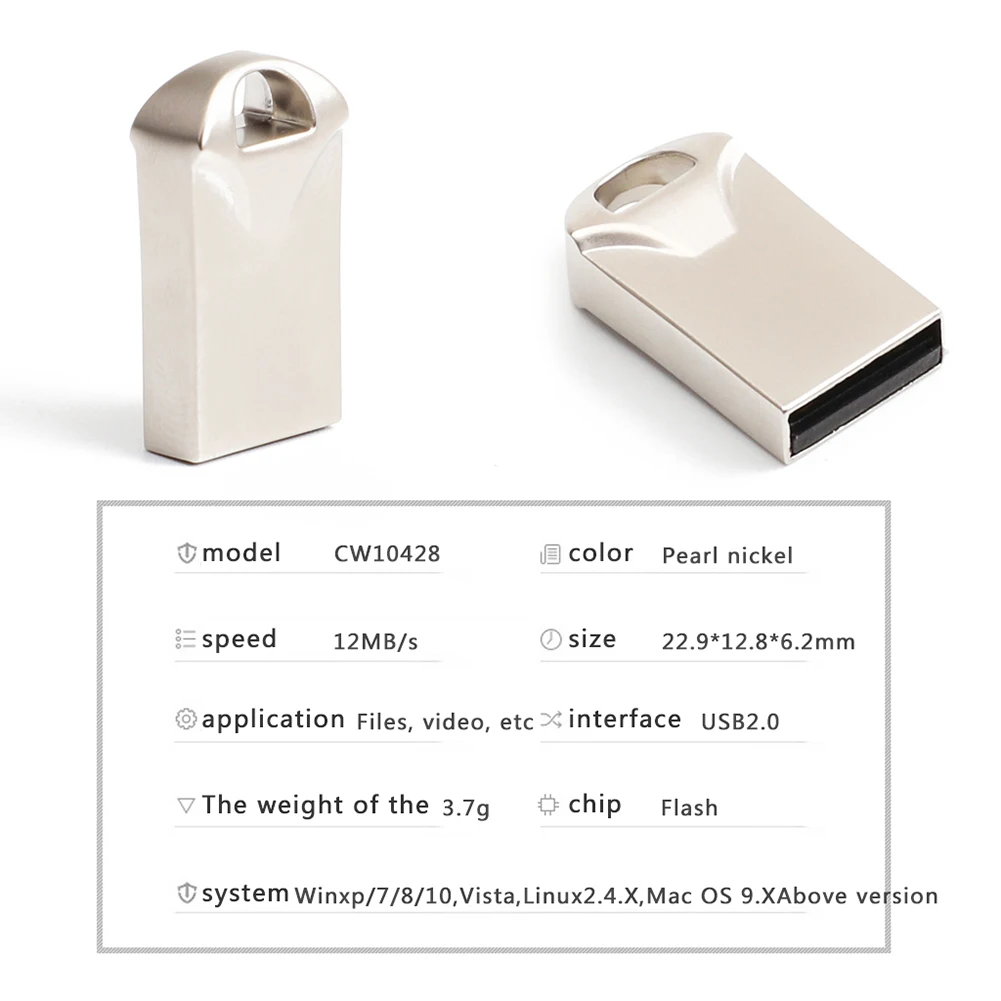 USB Flash Drive High Speed USB 2.0 Mini Memory Stick Metal Jump Thumb Drive with Clear Cap for Windows Mac OS
USB Flash Drive High Speed USB 2.0 Mini Memory Stick Metal Jump Thumb Drive with Clear Cap for Windows Mac OS