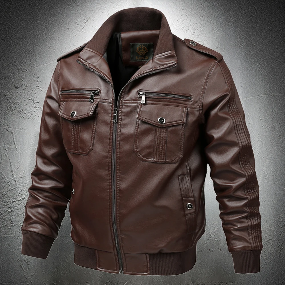 Men Autumn Leather Jacket Retro Fashion Zipper Coat Street Wear Turn-Down Collar England Style Trend Motor Jacket Plus Size 6XL
Men Autumn Leather Jacket Retro Fashion Zipper Coat Street Wear Turn-Down Collar England Style Trend Motor Jacket Plus Size 6XL
