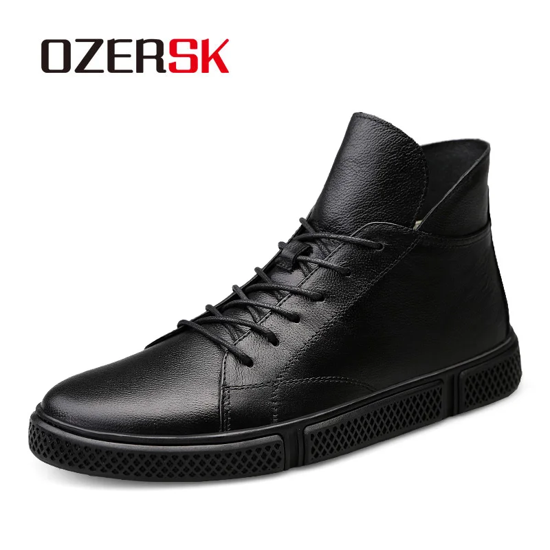 OZERSK High Quality Fashion Winter Warm Boots Genuine Leather Men Boots Autumn Snow Boots Men Waterproof Soft Ankle Causal Shoes
OZERSK High Quality Fashion Winter Warm Boots Genuine Leather Men Boots Autumn Snow Boots Men Waterproof Soft Ankle Causal Shoes