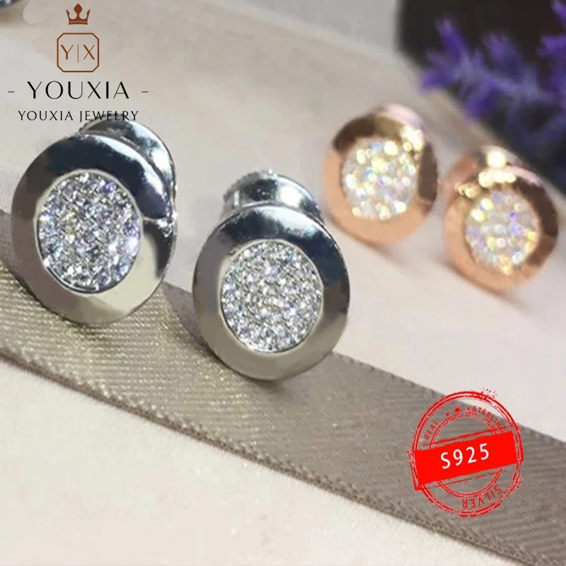 1:1 Customized 925 Sterling Silver Round Inlaid Diamond Original With Logo Fashion Personality Luxury Lover Gift Earring Jewelry
1:1 Customized 925 Sterling Silver Round Inlaid Diamond Original With Logo Fashion Personality Luxury Lover Gift Earring Jewelry