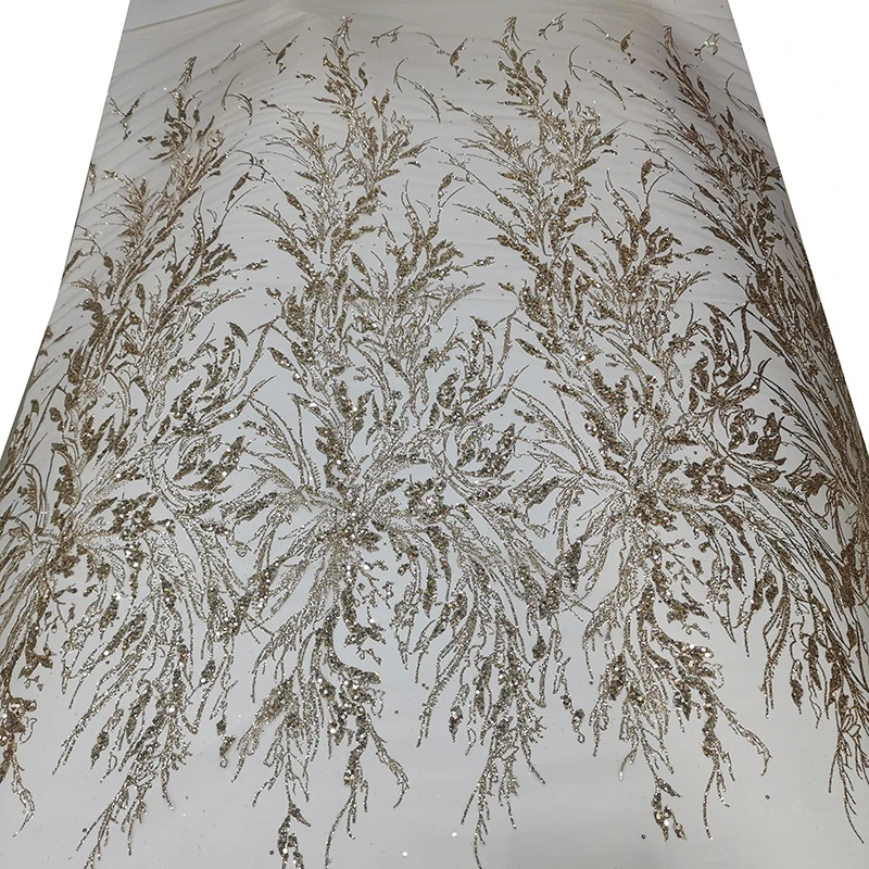 Africa High Quality Floral Lace Materials Sequin Fabric 5 Yards Champagne Tulle Mesh for Sewing Gorgeous Glitter Wedding Dresses
Africa High Quality Floral Lace Materials Sequin Fabric 5 Yards Champagne Tulle Mesh for Sewing Gorgeous Glitter Wedding Dresses
