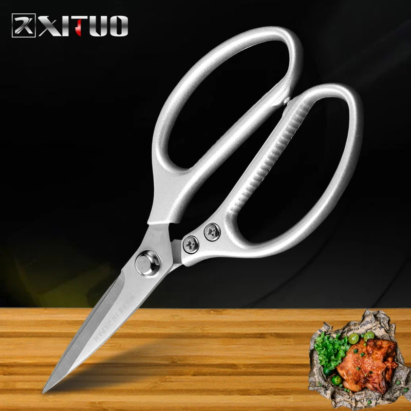 XITUO kitchen scissors stainless steel household food strong chicken bone scissors multi-purpose scissors aluminum handle sharp
XITUO kitchen scissors stainless steel household food strong chicken bone scissors multi-purpose scissors aluminum handle sharp