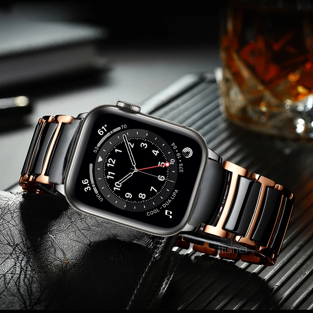 Для apple watch 6 band 44 мм 40 se strap series 5 4 роскошный керамический деловой браслет из
