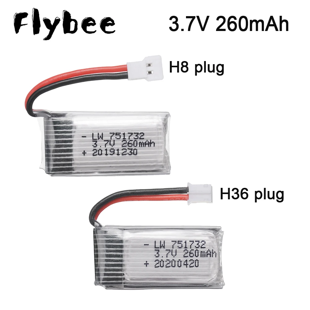Аккумулятор lipo 3 7 в 260 мАч для H20 Syma S8 M67 U839 запасные части радиоуправляемого